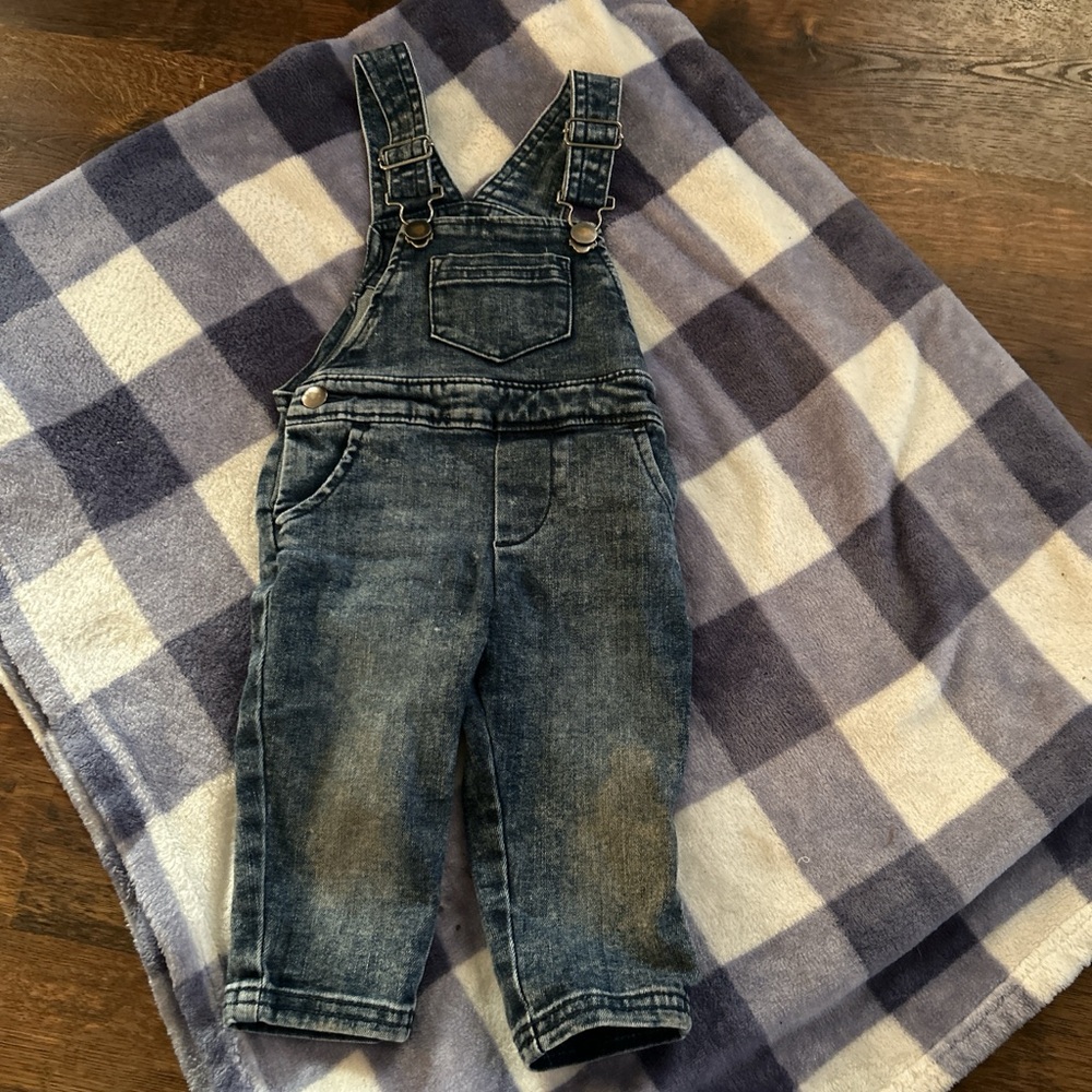 Wonder Nation Kids Blue Denim Overalls